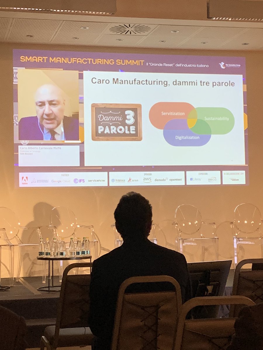 La #manifattura italiana non è in crisi, ne devono essere ridisegnati i processi. Per il futuro focus su #digital #servitization #green 
<a href="/carloalberto/">C.A. Carnevale-Maffè</a> professor <a href="/sdabocconi/">SDA Bocconi</a> al summit di <a href="/TIG_italia/">TIG - The Innovation Group</a> #TIGmanufacturing