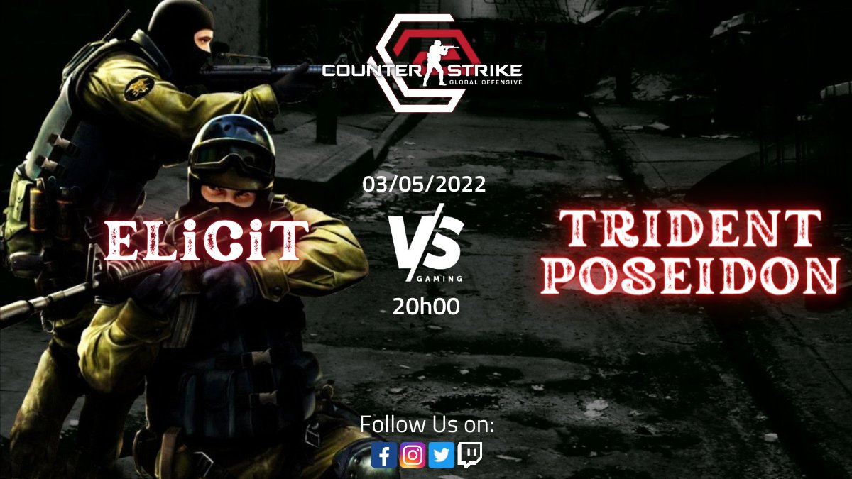 3licitesports's tweet photo. Tonight the guys take on #Trident Esports Poseidon in the 2022 #VSGL. Good luck to both teams &amp; have fun.🔥

@VSGamingWorld

#csgo #elicit #elicitesports https://t.co/U4k8wYwebS