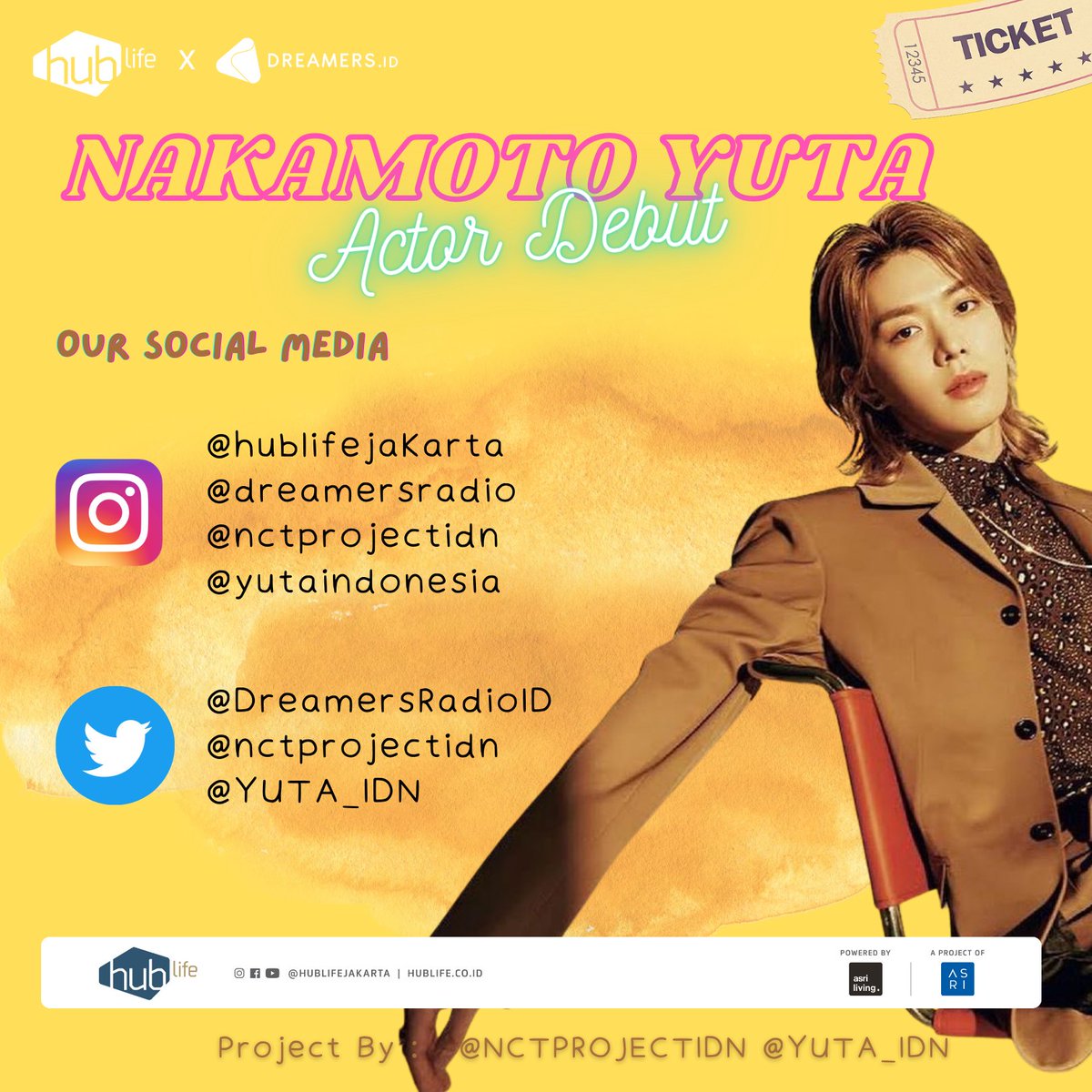 nctprojectidn's tweet photo. "NAKAMOTO YUTA ACTOR DEBUT - LED ADS FAN SUPPORT" 🍒🐙🦋🦁🔥

Don't forget to capture the moment (vid &amp; pic) &amp; tag all our socmed when you are visiting the LED Ads! There will be some official album &amp; merchandises waiting for you! 📸👌🏼🎁
#Yuta #YutaNCT #ActorYuta #中本悠太 #유타 https://t.co/Ndu4rxYTuc
