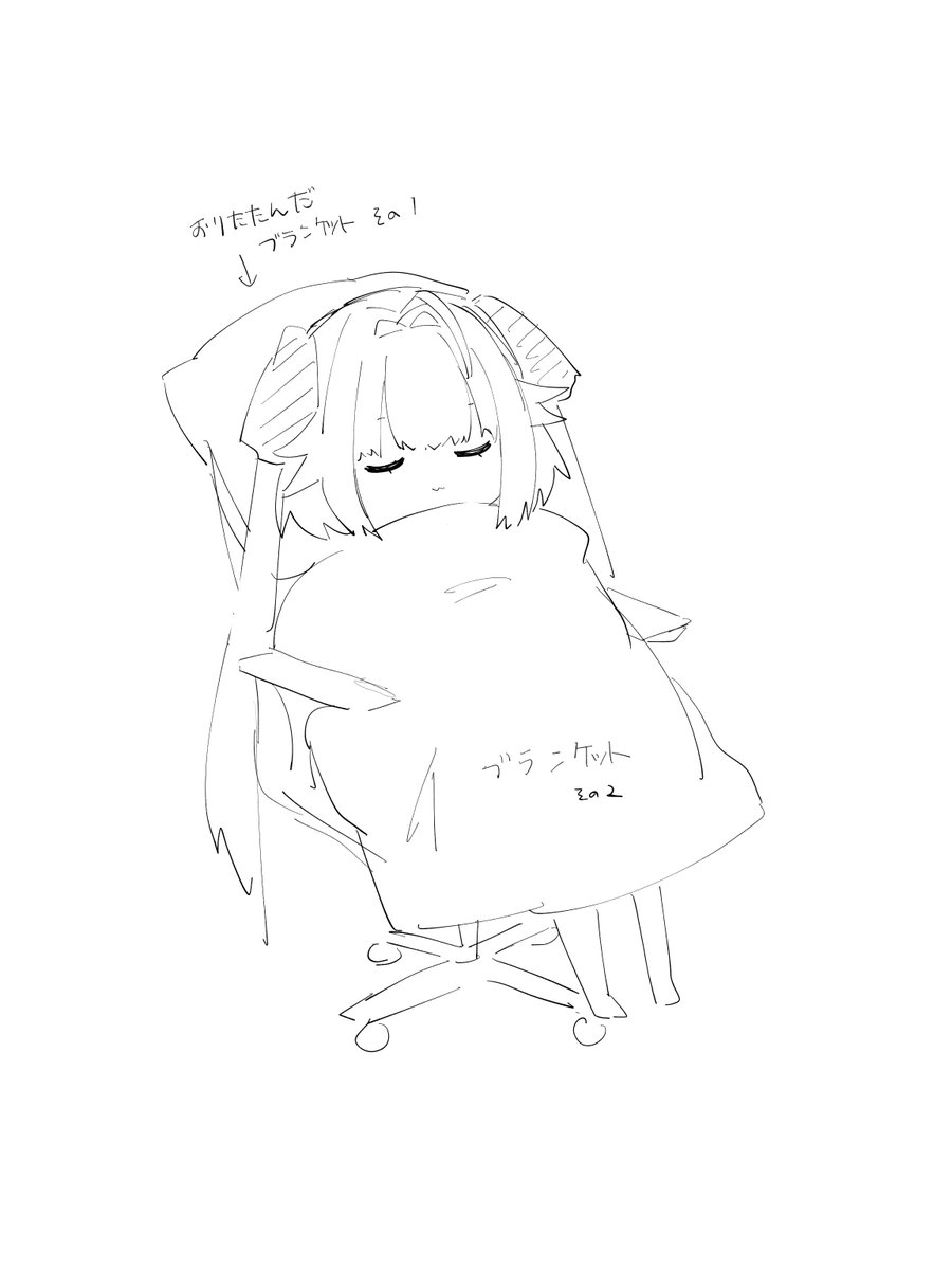 絵描きたくて眠気と格闘するけど敗北した時のわたし 