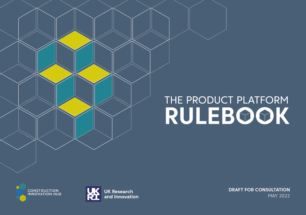 We are at @UK_CW launching our beta Product Platform Rulebook!A guide to support industry in building capability to develop&deploy #ProductPlatforms. It also addresses the Government's aim to find solutions to boost innovation&quality-bit.ly/3y9nqe1 #PlatformConstruction