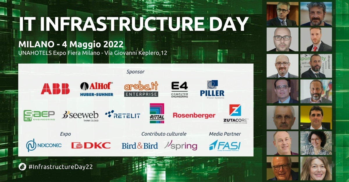 soiel_it's tweet image. DOMANI a Milano #InfrastructureDay22 soiel.it/eventi/2022/IT…
Iscriviti gratuitamente e partecipa!
@ABBItalia #AlHof @Arubait @dkceurope #E4ComputerEngineering @FASI_eu @nexconec #Piller 
@Rittal_IT #Rosenberger #SaepICTEngineering @ItaliaSeeweb @Spring_CW @twobirds #ZutaCore