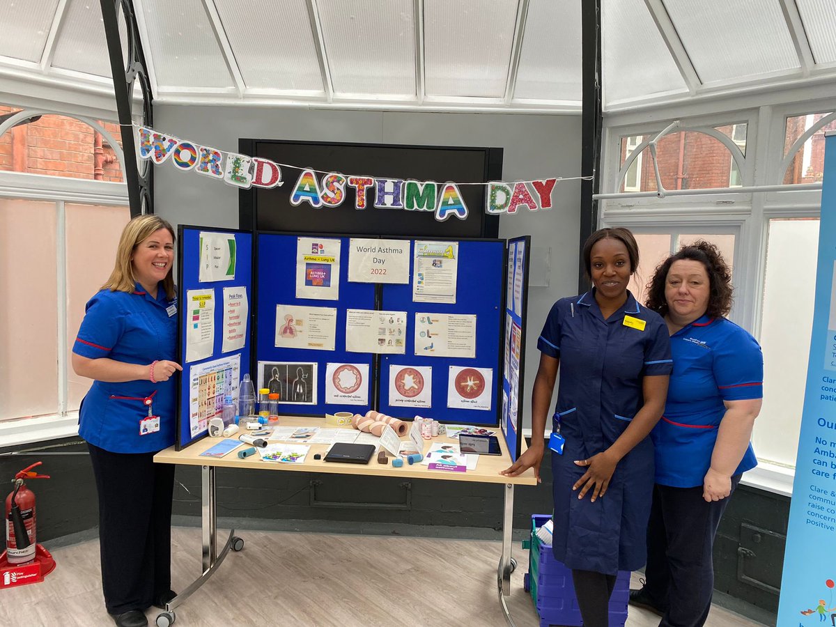 The Respiratory Nursing team are all set up and ready to promote good asthma care, share some tips in caring for patients with asthma and answer anything you may want to know about asthma #WorldAsthmaDay2022 <a href="/georgecoller3/">Georgecollermemorial</a> <a href="/Joben30/">joanna bennett</a> <a href="/hollstar85/">Hollie Smith</a> <a href="/HeatherPetts/">Heather Petts RGN, RSCN, MSc</a> <a href="/PrasadNagakumar/">Prasad Nagakumar</a>