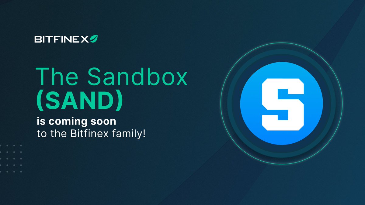 bitfinex's tweet photo. 🚨 Come check this out! 🏃‍♂️

@TheSandboxGame token ($SAND) is joining Bitfinex soon!

Watch this space to find out when! 👀 https://t.co/6ZJQVeqnc4