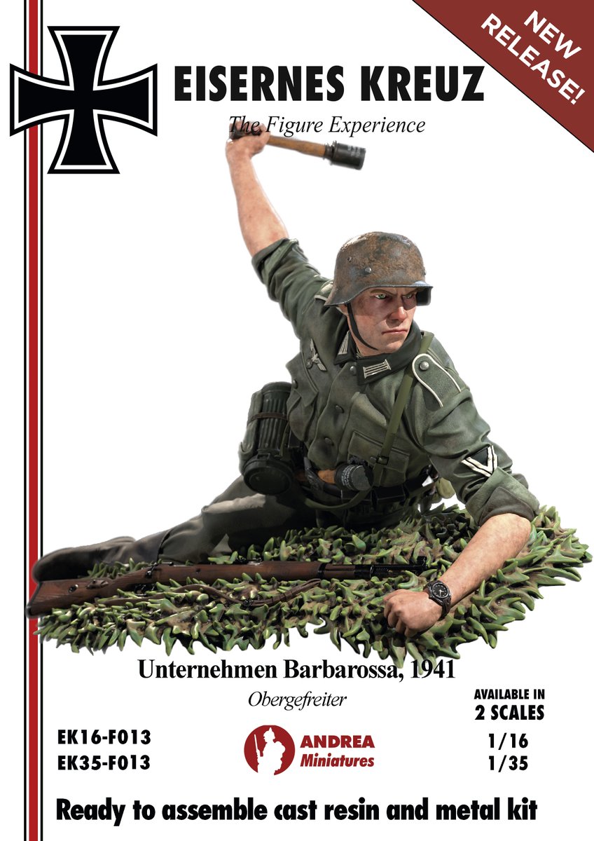 andreaminiworld's tweet photo. EISERNES KREUZ NEW RELEASE! 
'Unternehmen Barbarossa, 1941 Obergefreiter' 
Link to product in 1:16 scale: https://t.co/BNbgdmC5yJ
Link to product in 1:35 scale: https://t.co/wv6IGJ9bLF https://t.co/sHE6bw3Lt8