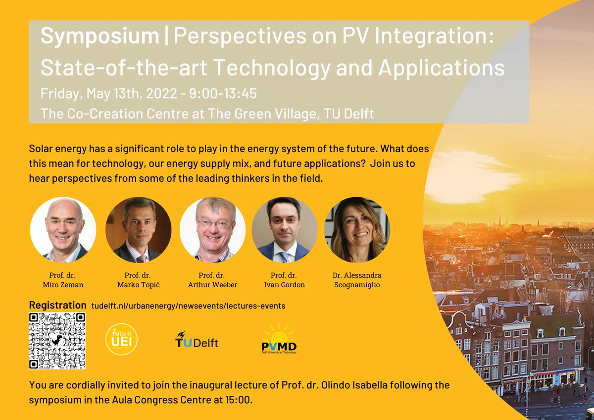 10 days left to register for the Perspectives on PV Symposium! Don't miss this great chance to hear from international thought leaders on the future of PV in the built environment. Meet us at the Green Village on May 13th - register here: buff.ly/388dRRt