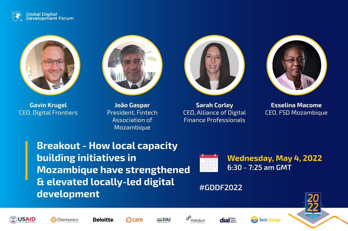 João Gaspar (@gasparjoao) on Twitter photo Global Digital Development Forum 4th / 5th May. Register at digitaldevforum.course.tc .
I´ll be attending the panel discussing Digital Development in Mozambique.
<a href="/fintechmz/">FinTech.MZ</a> Global Digital Development Forum 4th / 5th May. Register at digitaldevforum.course.tc .
I´ll be attending the panel discussing Digital Development in Mozambique.
<a href="/fintechmz/">FinTech.MZ</a>