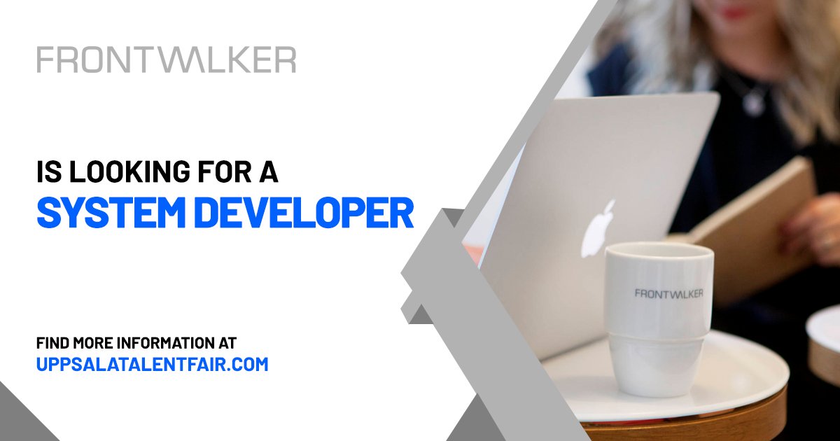 uppsalatalent's tweet photo. @Frontwalker is hiring a #system #developer and will be at our virtual event Uppsala Talent Fair on 5th May. Do you know someone suitable? Comment them below if so. 🌟 

👉 https://t.co/vypySaV3vH https://t.co/RZ1YKLAr2d