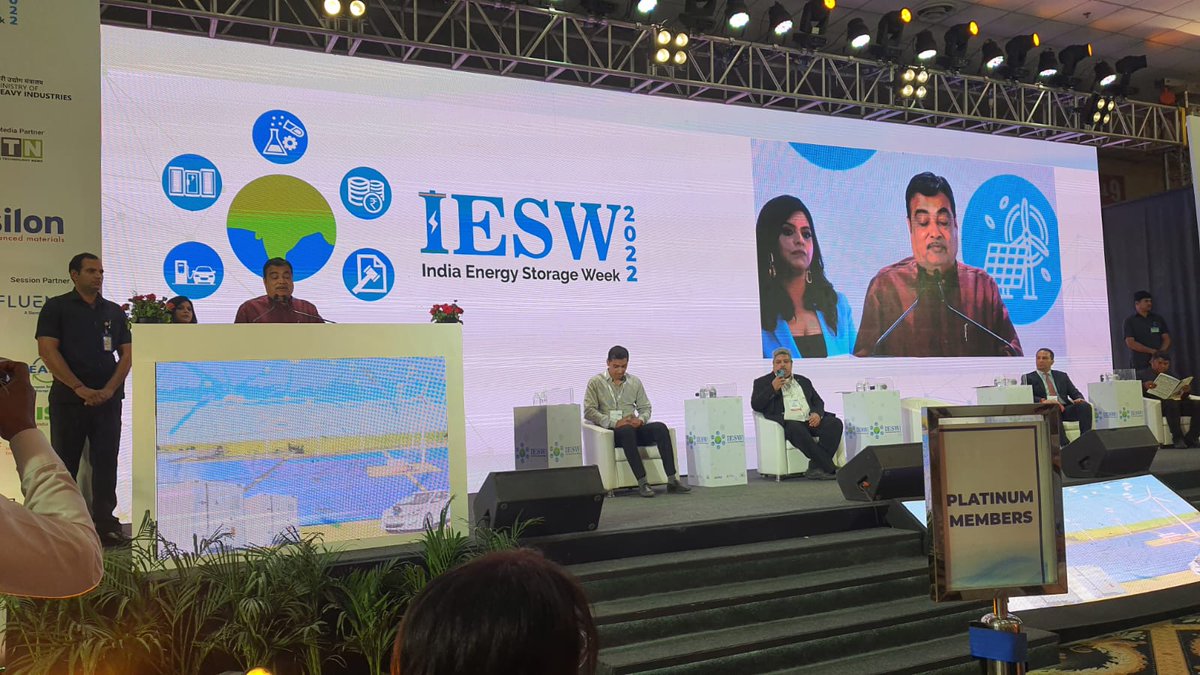 ExicomEnergy's tweet photo. We were so delighted to have Shri @nitin_gadkari Hon'ble Minister of Road Transport and Highways visit our stall today at IESW. He appreciated the innovations &amp; ideas that we bring through our products. It was a BIG day for us! #IESW #NitinGadkari #GreenEnergy #EVrevolution https://t.co/DP6FyTtJJw