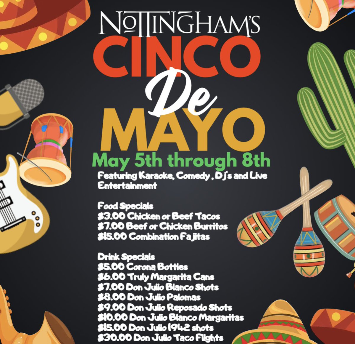 NottinghamsMD's tweet image. Upcoming events at Notty's in #ColumbiaMD

nottinghams.net/events/

#HoCoMD #HoCoEvents