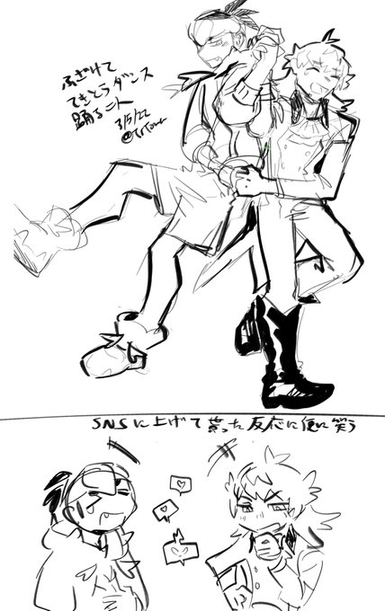dnkb
その場の適当なノリでわちゃわちゃする2人が見たい落書き 