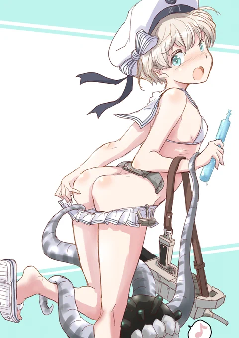 マックス描いたので水着レーベちゃんも描きました
ほぼ公式通りで健全ですが忌雷くんも追加しておきました 
