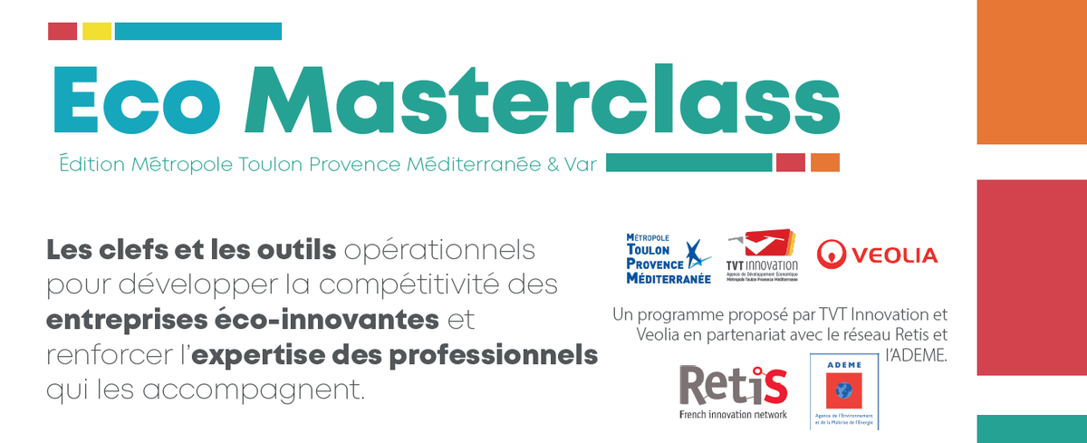 Premier module de l'Eco Masterclass 2022 pour les professionnels de l'innovation : vendredi 6 mai.
Vous donner les clefs et les outils opérationnels pour développer la compétitivité des entreprises éco-innovantes.
Prenez-part à l'Eco Masterclass ! 🌳
 swll.to/OaWTYRo