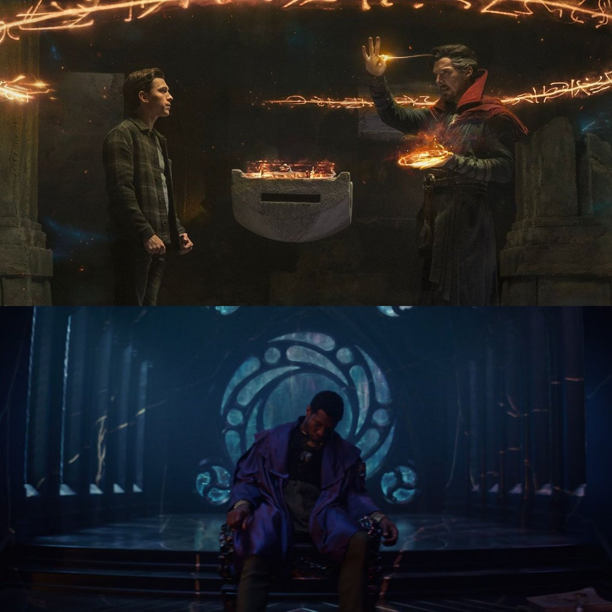 BlogMarvelll's tweet photo. Kevin Feige a confirmé que le meurtre de Celui Qui Demeure par Sylvie a provoqué l'échec du sort de Doctor Strange dans No Way Home. #Loki #SpiderManNoWayHome #DoctorStrange https://t.co/3thJm9UFyv