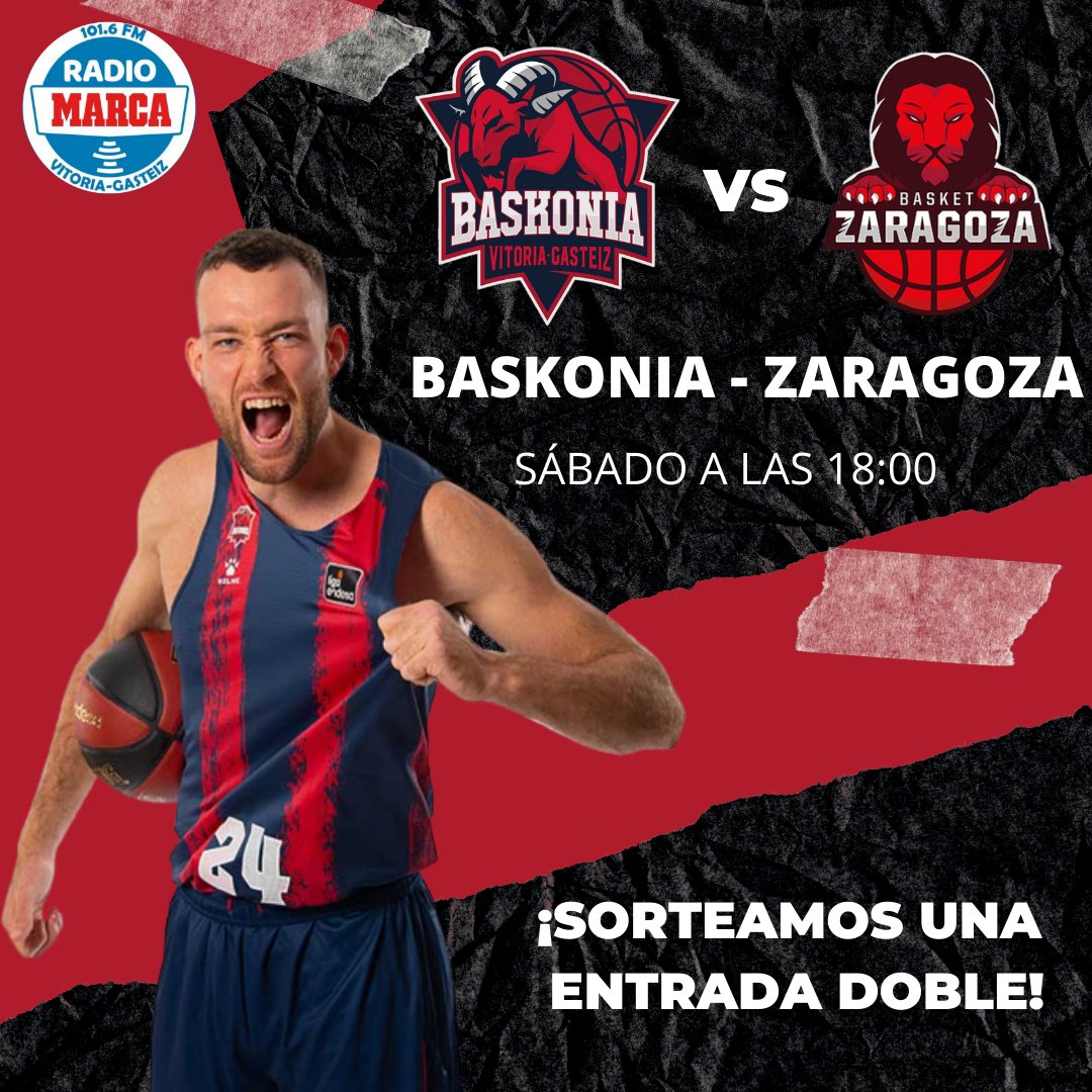 RMarcaVitoria's tweet photo. ¡Último sorteo de esta semana en Radio Marca Vitoria!🏀📻

-Dale RT 🔁

-Síguenos ✓

-Menciona a la persona con la que irías 🫂

Tienes hasta el viernes a las 10:30  para participar. Mucha suerte a tod@s !! https://t.co/ixrTiaTLrR