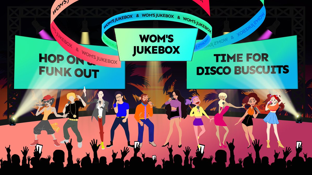 Hi, everyone!
Join us in Discord Community &amp; loads of prizes are waiting for you in【Wom Jukebox】
❓Wanna get in? 
Share your favorite songs, music genres, or musicians.
Retweet for us &amp; take part in our daily events in Discord. 
👇Join our community
 discord.com/invite/womlabs