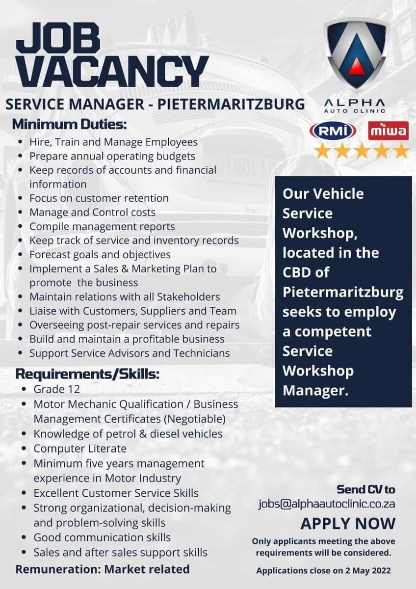 MetjahTebogo's tweet photo. Job vacancies ‼️ 
Please share 🙏🏾 💜 https://t.co/JISJuqmONl
