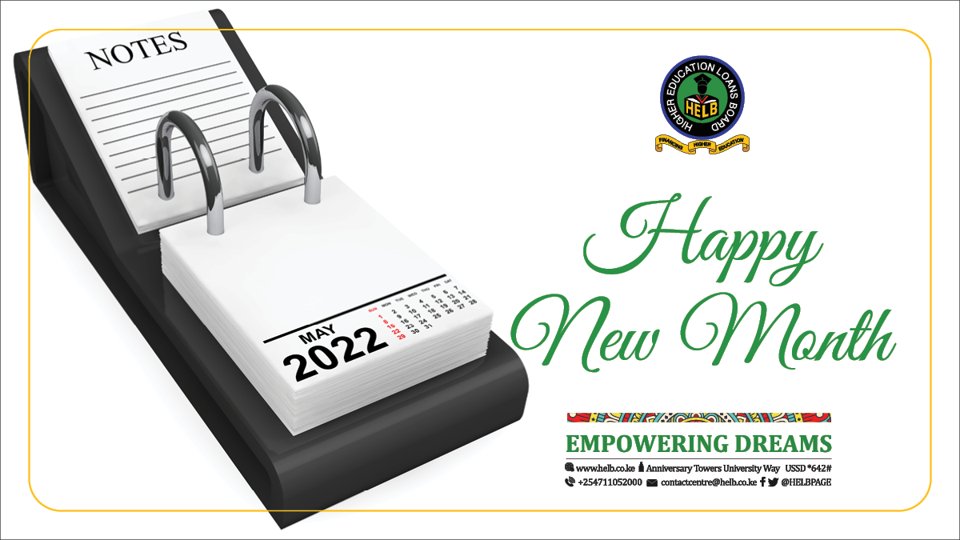 HELBpage's tweet photo. May the new month add spring into our step, spur our courage as we strive to leave imprints in society and make a difference.
#ItsMayDay, #HappyNewMonth https://t.co/crrjSDljd2