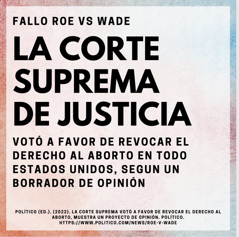 Se avecina una victoria provida sin precedentes en USA 

“Sostenemos que Roe y Casey deben ser anulados”, escribe en el documento, etiquetado como la “Opinión de la Corte”

Fuente: <a href="/Politico/">POLITICO</a>