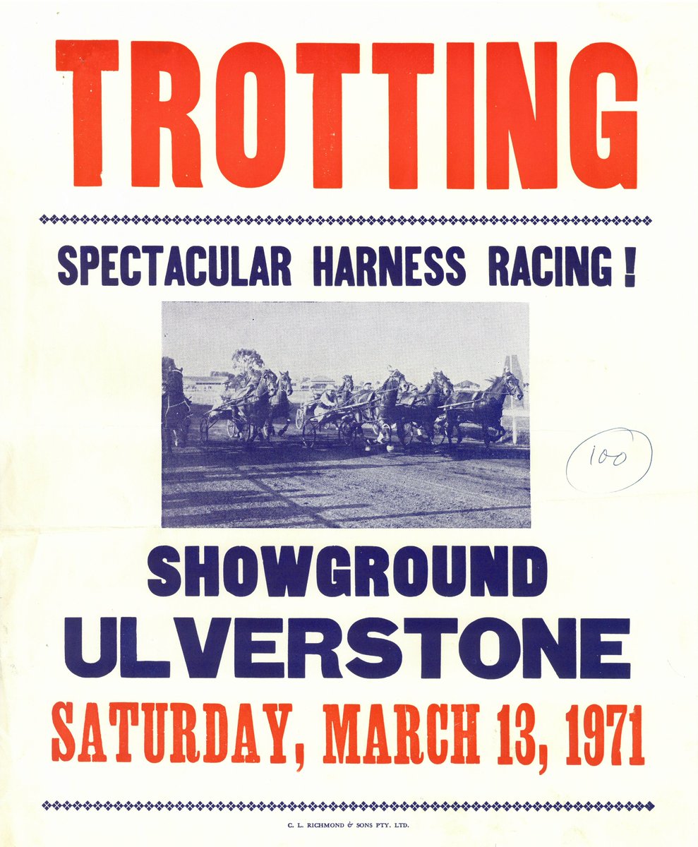 BassStraitMC's tweet photo. Today we continue with the wonderful #RichmondCollection.
And we're off to the races! Spectacular harness racing to be precise. Did you see the trotting at Ulverstone in 1971?
#localhistory #ulverstonetas https://t.co/VQPINZkYvc