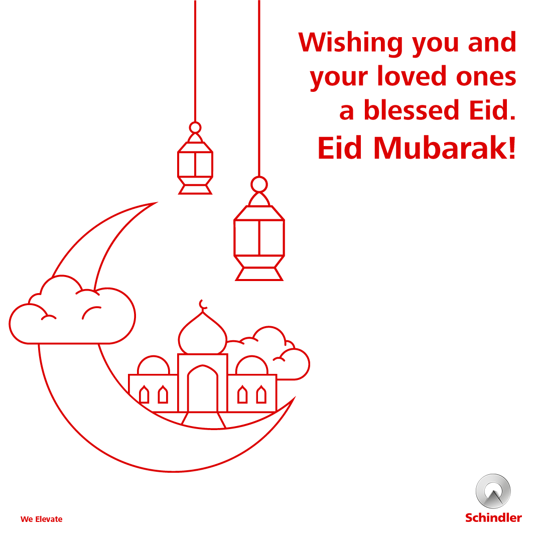 SchindlerIND's tweet photo. May this Eid shower you with infinite blessings, happiness and prosperity.
Eid Mubarak!

#HappyEid #EIDMubarak #Eidulfitr
#SchindlerIndia #Elevators #Escalators #MovingWalks #Design #Technology #Innovation https://t.co/QW5J9Jgcwo
