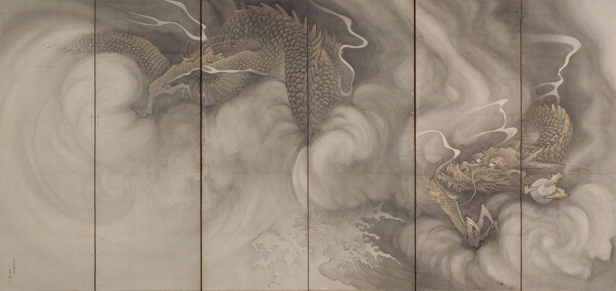 円山 応挙 まるやま おうきょ Maruyama Ōkyo 1733–1795 《雲龍図屏風