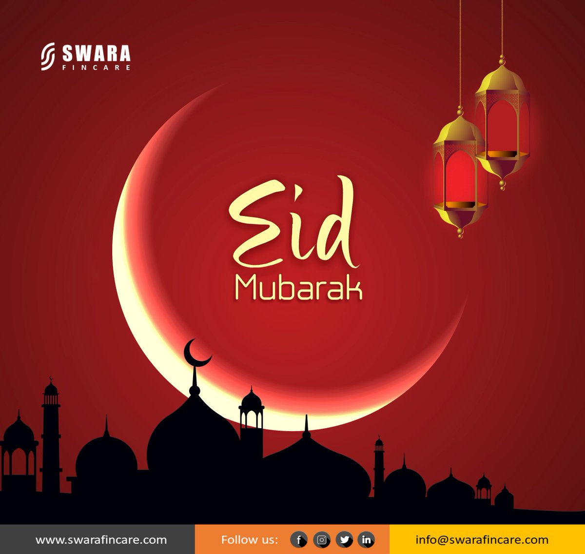 swarafincare's tweet photo. Eid Mubarak!
May the almighty bless us with wisdom and shower his choicest blessing on all of us. I hope you're all able to enjoy the celebrations surrounded by family and loved ones.
.
.
.
.
.
.
#swarafincare #swaranbfc #EidUlFitr #EidMubarak #EidMubarak2022 #EidAlFitr #Eid2022 https://t.co/zPgLvdp9t4