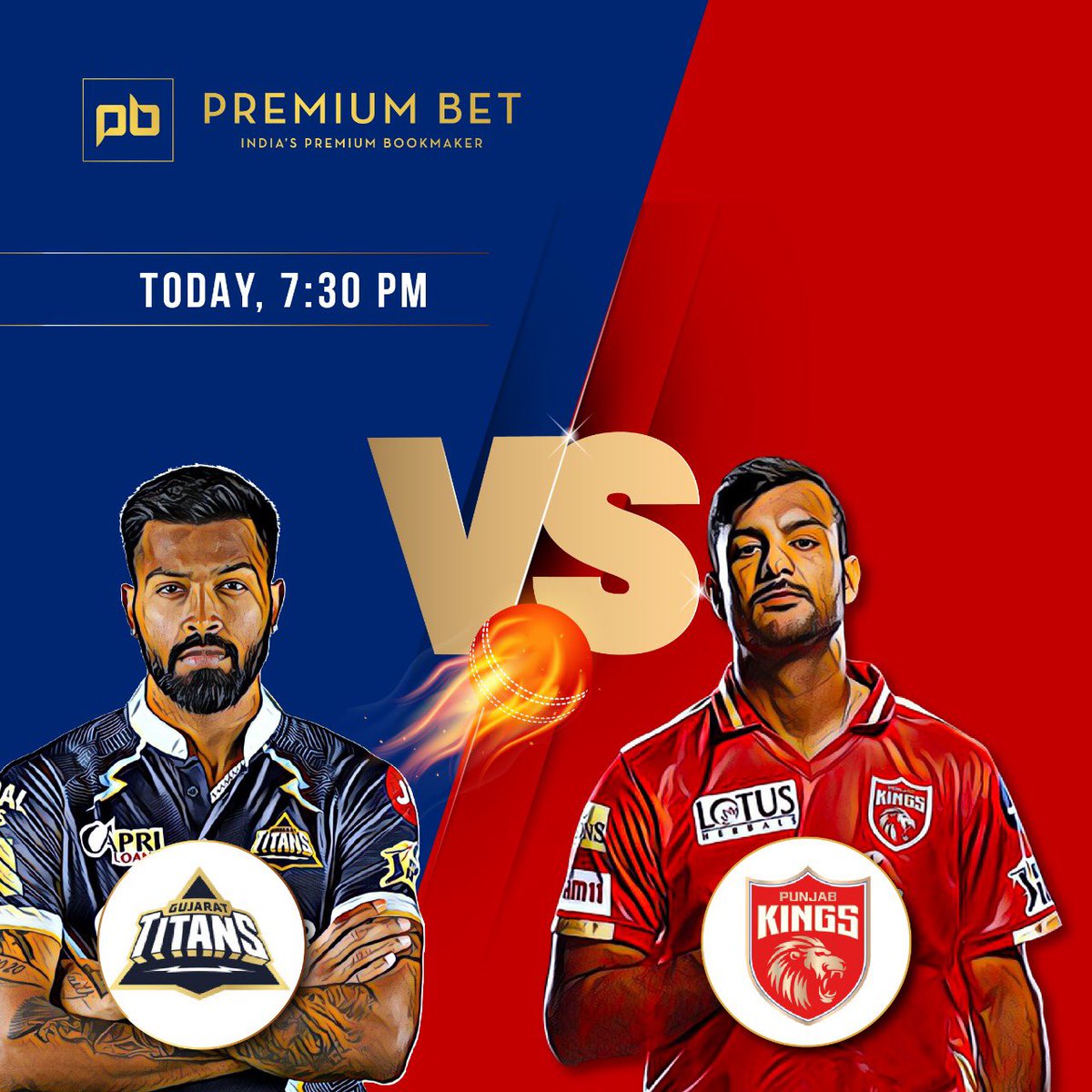 PBExch's tweet photo. Gujarat Titans VS Punjab Kings

Guess who will win?

#GT #PK #TitansVSKings #cricket #ipl #cricketlovers #cricketfans #cricketfever #t20 #cricketmerijaan #cricketer #2022 #fun https://t.co/6vCCl4DDFM