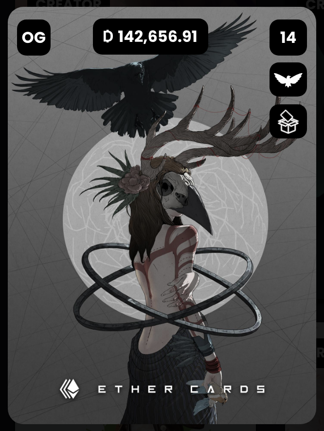 Antler - One of my NFT on Ethercards - aka <a href="/Galaxisxyz/">Galaxis</a> 
#NFT #NFTProject #nftart #NFTartist #NFTartwork #NFTCommunity #EthereumNFTs #ethercards #Ethereum #gallery #NFTdrop #antler #card #nftcard