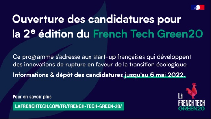 breizhacking's tweet image. 🚨J-3 pour s'inscrire au programme French Tech Green20 qui vise à faire émerger les nouveaux champions technologiques de la transition écologique.
#startup #FrenchTechGreen20
➡️lafrenchtech.com/fr/la-france-a…