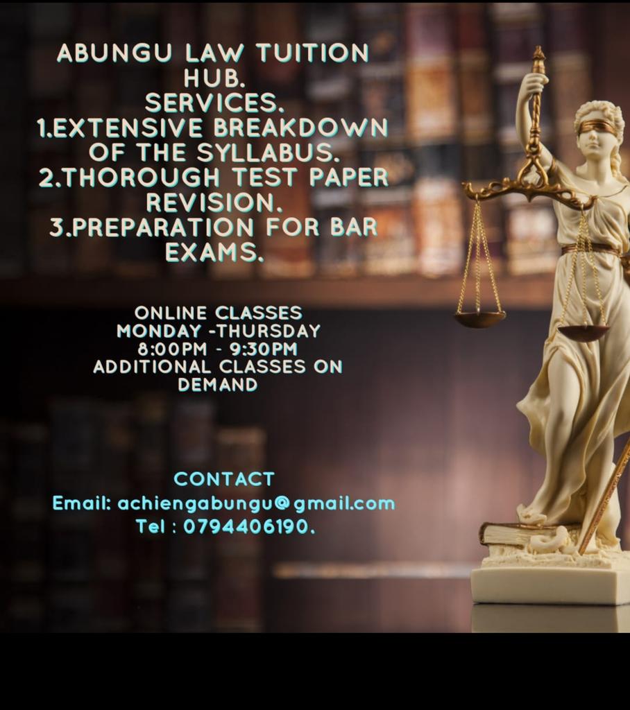 abungu_yvonne's tweet image. This is for anyone currently in Kenya School of Law and those preparing for a re-sit.
Tell a friend.🎈