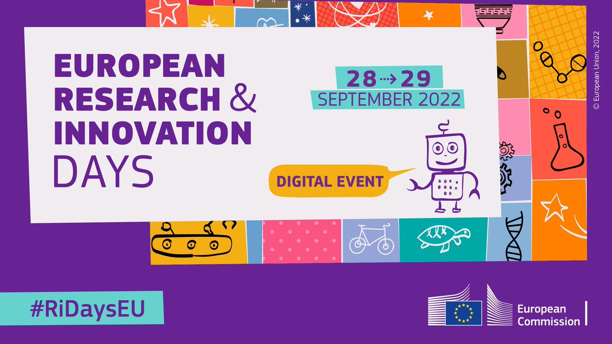 Mariya Gabriel (@gabrielmariya) on Twitter photo 📢 SAVE THE DATE!
🗓 2️⃣8️⃣ - 2️⃣9️⃣ September
Excited to announce this year's 🇪🇺 #RiDaysEU!
Join us to discuss & shape new solutions to strengthen Europe’s resilience & strategic autonomy and deliver on the <a href="/EU_Commission/">European Commission</a>’s priorities.
👉europa.eu/!Fr43pX 📢 SAVE THE DATE!
🗓 2️⃣8️⃣ - 2️⃣9️⃣ September
Excited to announce this year's 🇪🇺 #RiDaysEU!
Join us to discuss & shape new solutions to strengthen Europe’s resilience & strategic autonomy and deliver on the <a href="/EU_Commission/">European Commission</a>’s priorities.
👉europa.eu/!Fr43pX