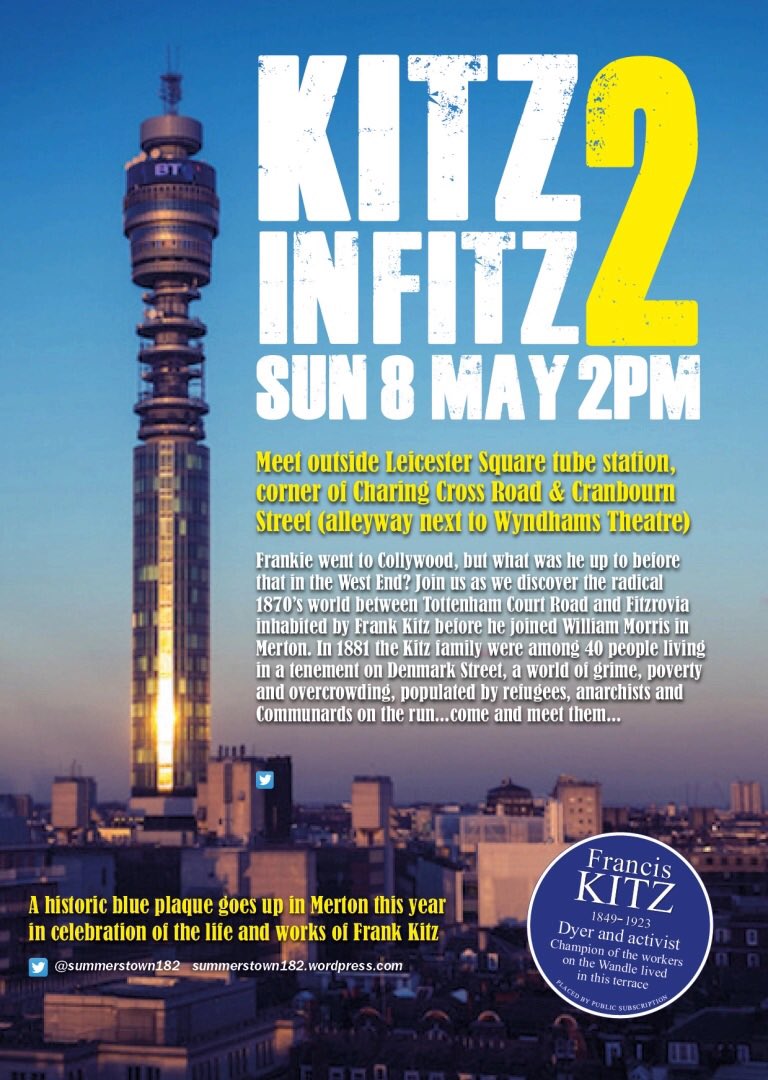 summerstown182's tweet photo. This Walk was such a big hit a few months ago that we go again THIS SUNDAY! Find out more about #FrankKitz, his life & times on #KitzInFitz 8 May, 2pm Leicester Square tube (alley next to Wyndhams Theatre), a glorious journey through his #CoventGarden #Fitzrovia #Soho hang-outs! https://t.co/Vr9y4T827K