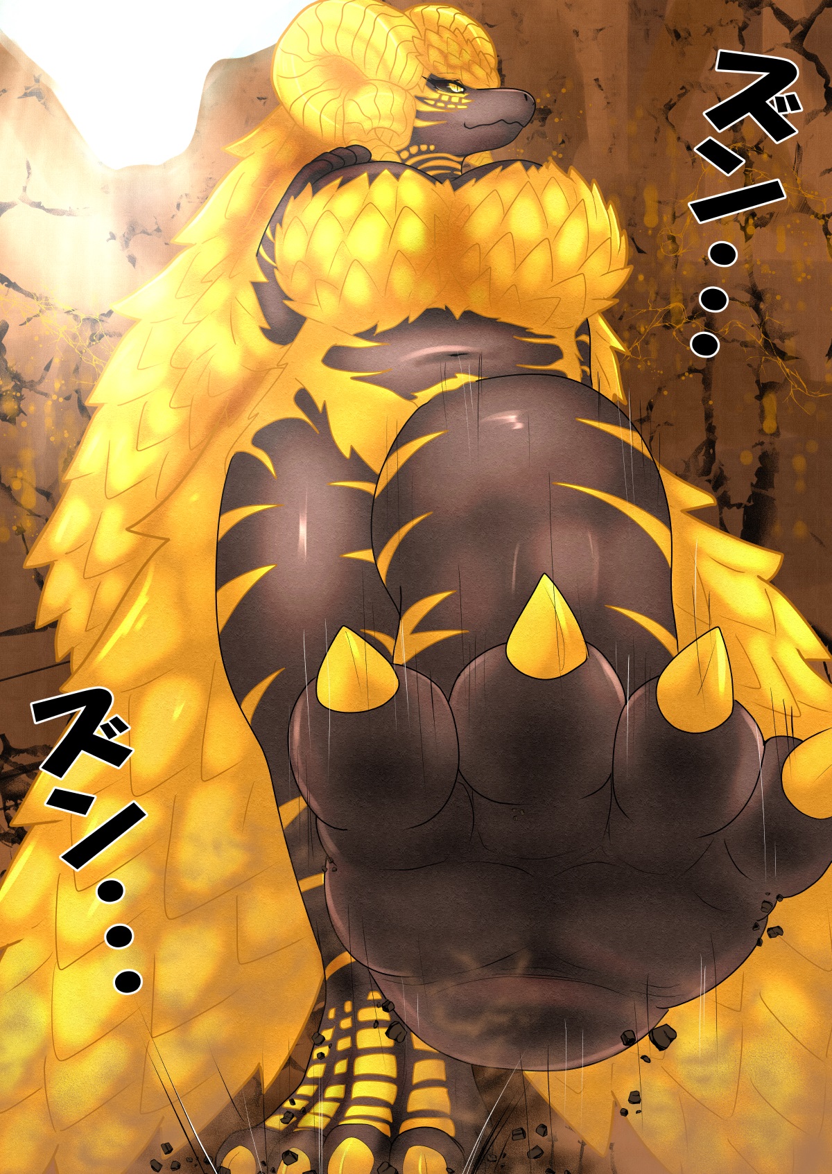 Mako Twitter પર モンハンワールドのマム タロト様 ハンター達の攻撃を食らおうが足元のハンターを潰そうが何事もないように歩き続ける姿が本当好きですね もしこんな二足歩行でおっぱい付いたお姿なら ソロで挑んでわざと潰されまくるよ多分 T Co