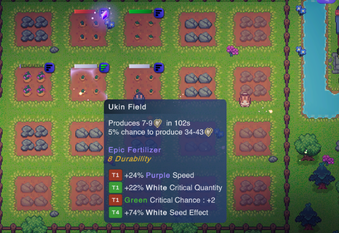 PardelWorks's tweet photo. Adarin Farm: Patch v0.5.22.0503 is deployed.

A new fertilizer effect is coming to Adarin Farm: the ability to improve seed effects of the planted seed.

Full patch notes here:
https://t.co/6ydQjur75J https://t.co/rCr2TmlFPw