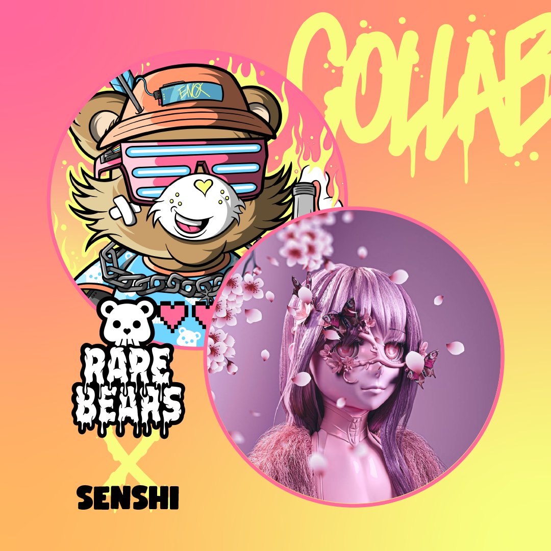 🌸Senshi X Rare Bears🧸

Pleased to announce our official collaboration with 
<a href="/SenshiiNFT/">Senshi - Multiverse World Coming Soon</a> by giving away 3 x Whitelist Spots! 🎉

To Enter:
1) Follow <a href="/BearsRare/">Rare Bears vs Mare Bears</a> &amp; <a href="/SenshiiNFT/">Senshi - Multiverse World Coming Soon</a>
2) Like &amp; Retweet ✅
3) Tag 3 friends🎎

Ends in 24H, good luck!⏰