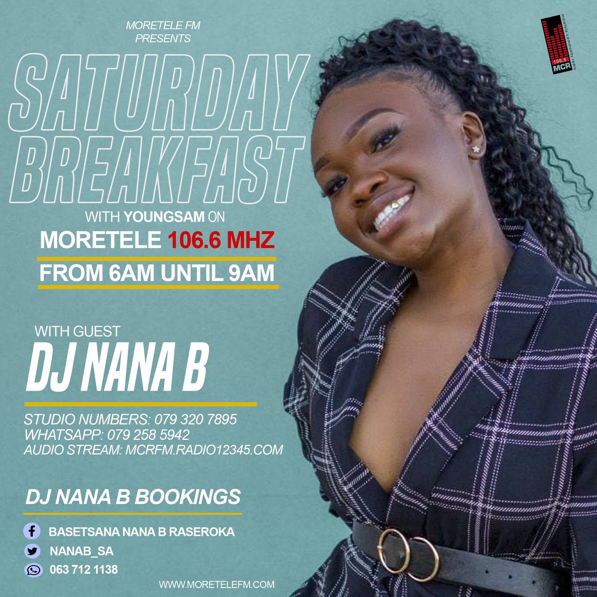 Youngsam____'s tweet photo. Let Me Introduce My Resident DJs, For My Saturday Breakfast Show. ❣😋

First Week @Littlez_01 
Second Week @NanaB 
Third Week @DeejayMaxi_SA 
Forth Week @KhalibarDJSA 
Fifth Week @DeepEmza https://t.co/Qm5mRNbfCa