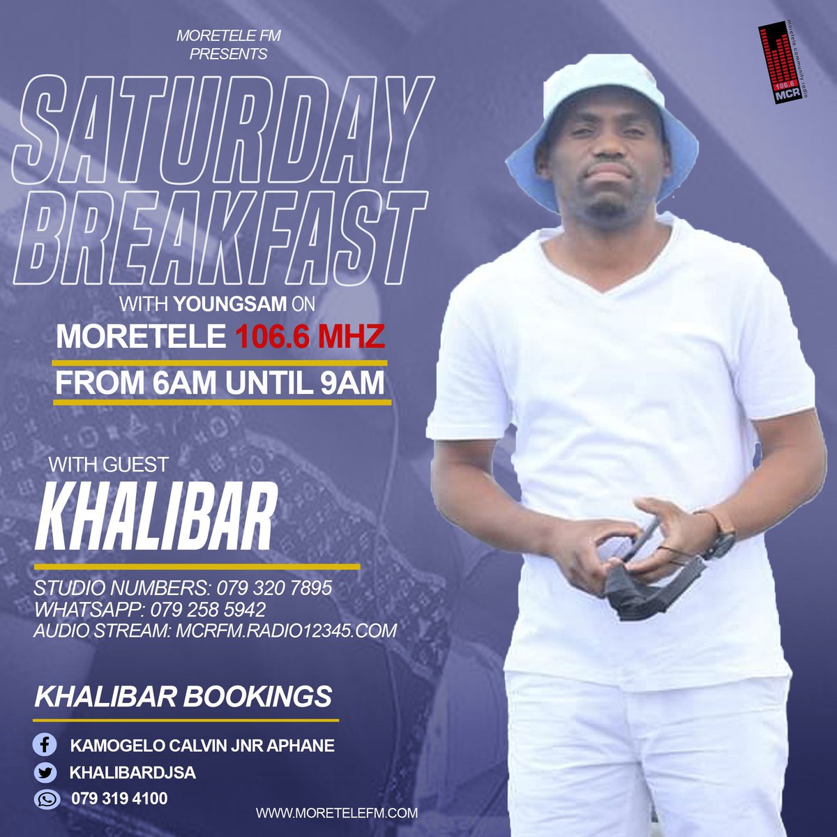 Youngsam____'s tweet photo. Let Me Introduce My Resident DJs, For My Saturday Breakfast Show. ❣😋

First Week @Littlez_01 
Second Week @NanaB 
Third Week @DeejayMaxi_SA 
Forth Week @KhalibarDJSA 
Fifth Week @DeepEmza https://t.co/Qm5mRNbfCa