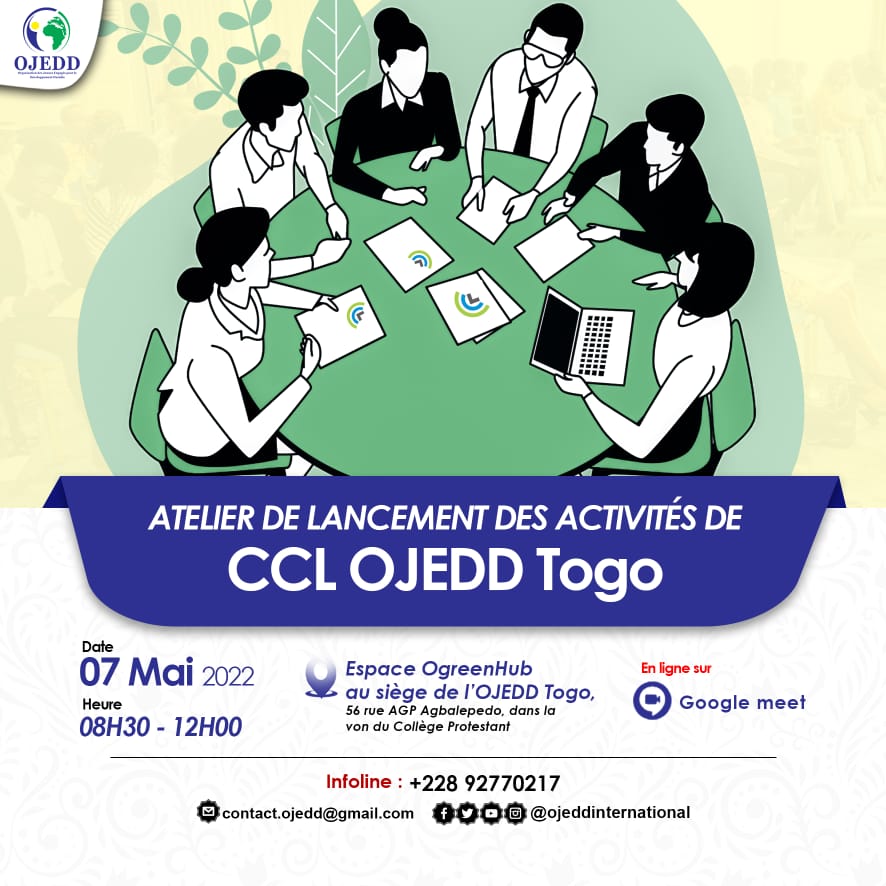 ojedd_global's tweet photo. [ Atelier de lancement des activités de CCL #OJEDDTogo ]

Soyez au rendez-vous pour mieux comprendre la vision et les actions de CCL et sa collaboration avec l'#OJEDD pour mobiliser des citoyens pour le plaidoyer en faveur de l'action climatique au Togo.

#cclojeddtogo #ccltogo https://t.co/0kEZmXF3m2