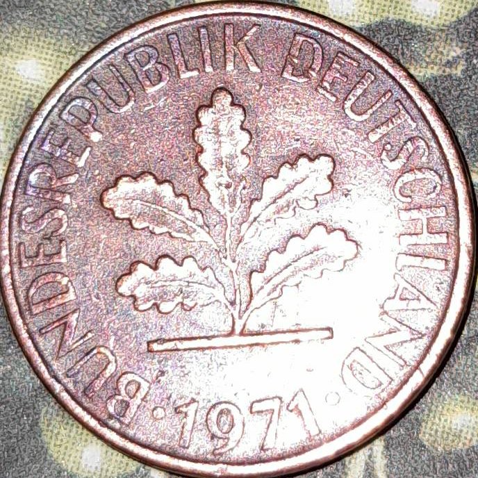 Germany 1  pfennig, 1971
pinterest.com/pin/6943284675…