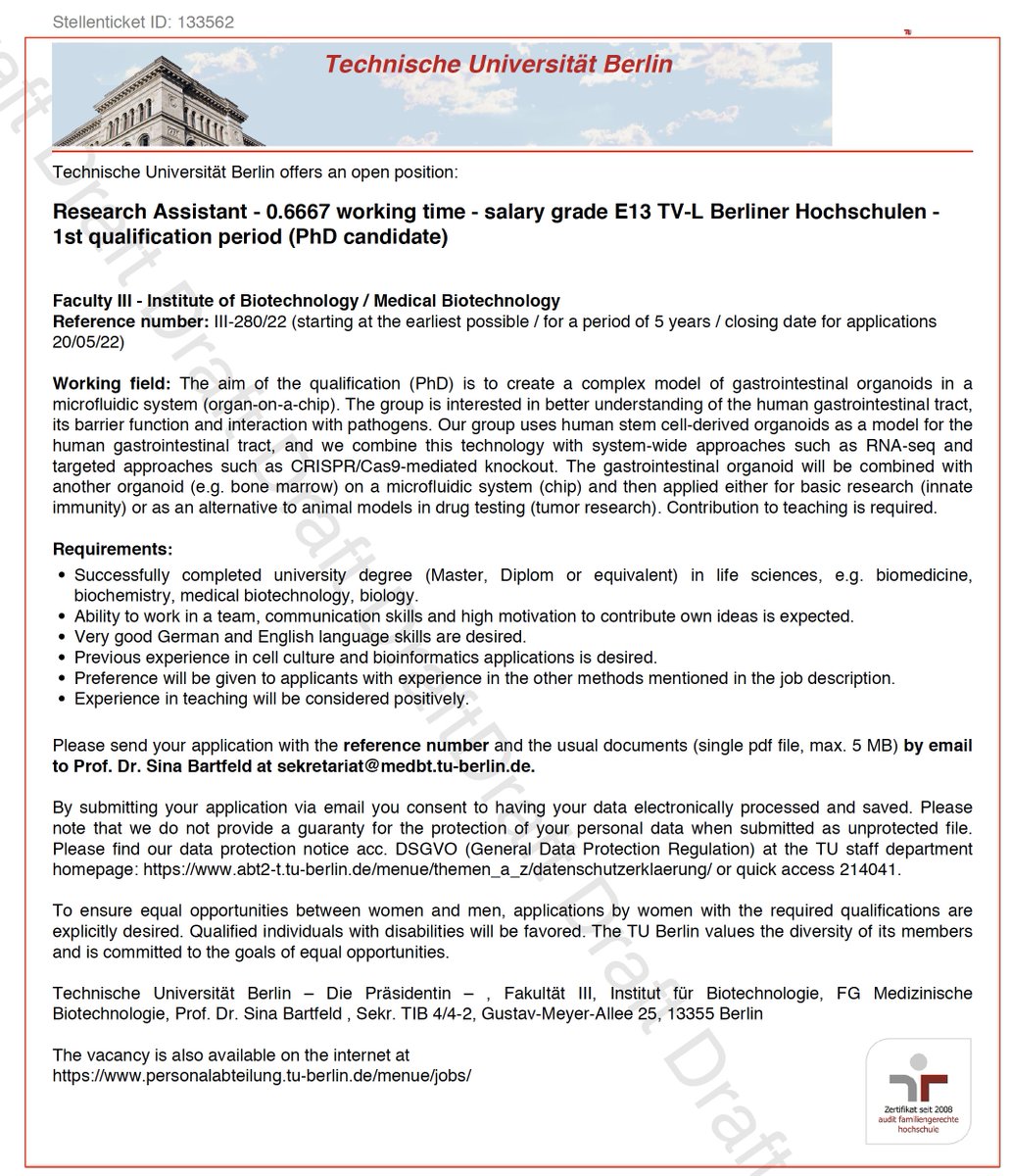 One more PhD student position available!