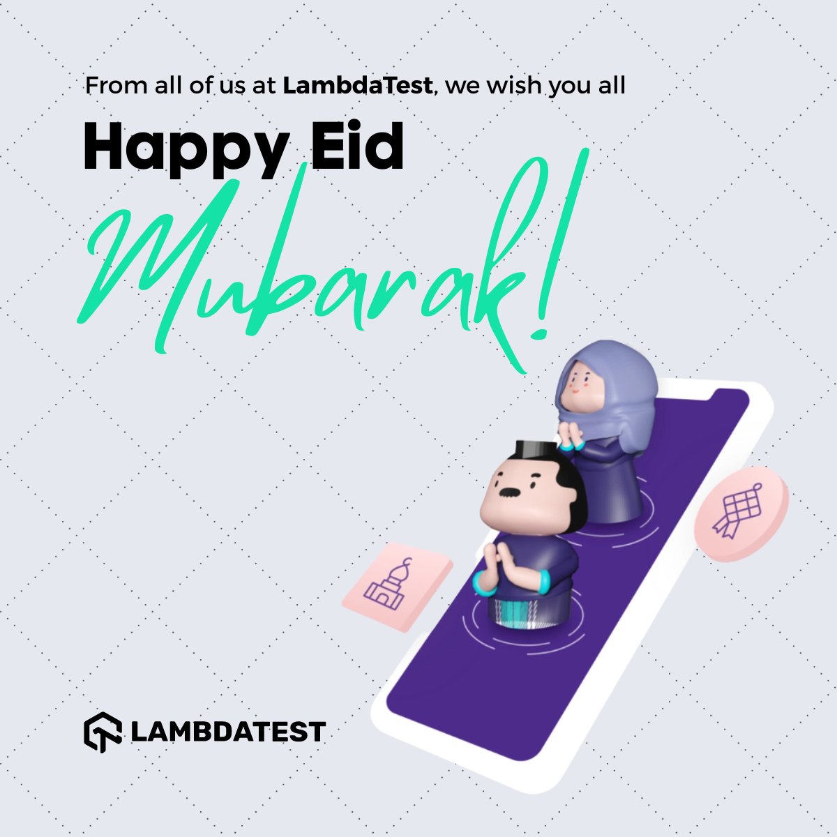 ChandniChopra11's tweet image. Eid Mubarak! ๐
May you enjoy the food and the positive energy that Eid brings!๐
#eidmubarak #eid2022 #LifeatLambdaTest #saasstartup #startupculture