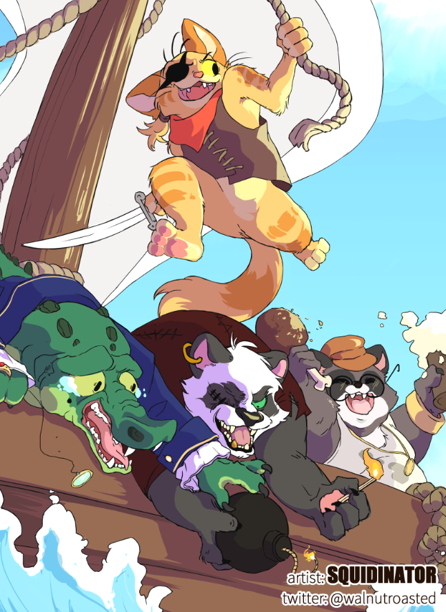 Alrighty! Now that #FurDU22 has come and gone and I am finally wedged back into my hole, I can share my fun little contribution for this years zine for the con~ 
And it was an absolute blast, cheers to all you lovely fuzzballs! 🍻✨