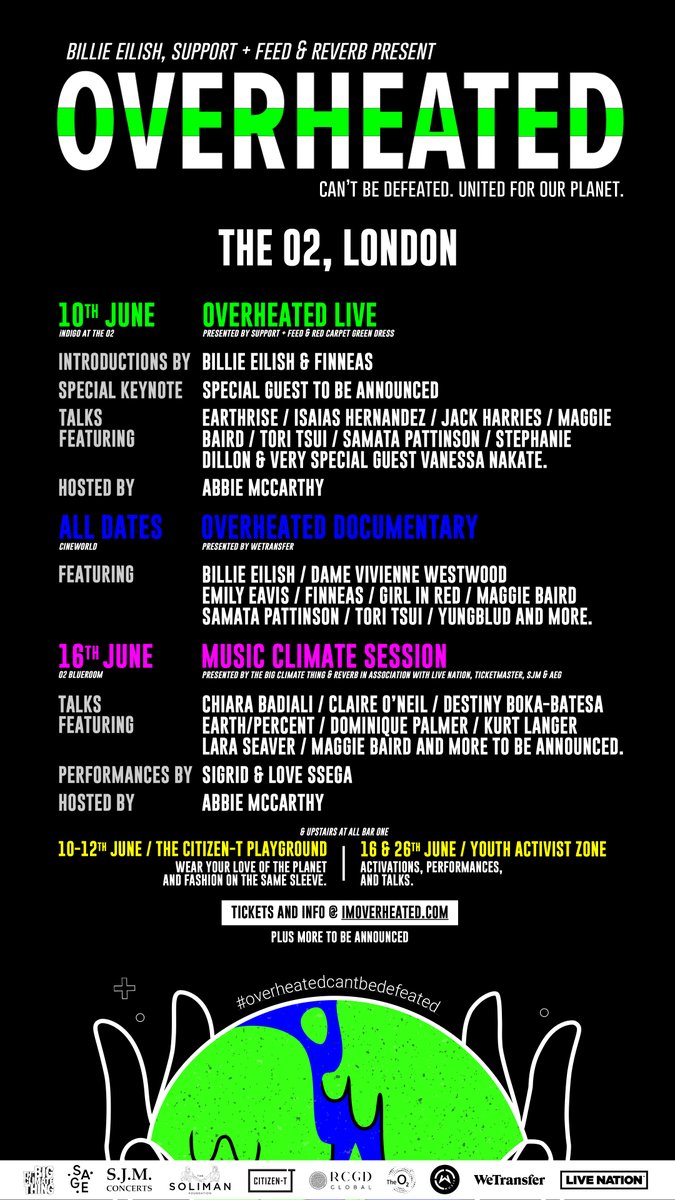 overheatedlive's tweet photo. See you in June. Tickets on presale Wednesday 9am BST and general on sale Friday 9am BST 6th May at https://t.co/sSIzBRUNKY #overheatedcantbedefeated https://t.co/AAyb6qgMuT