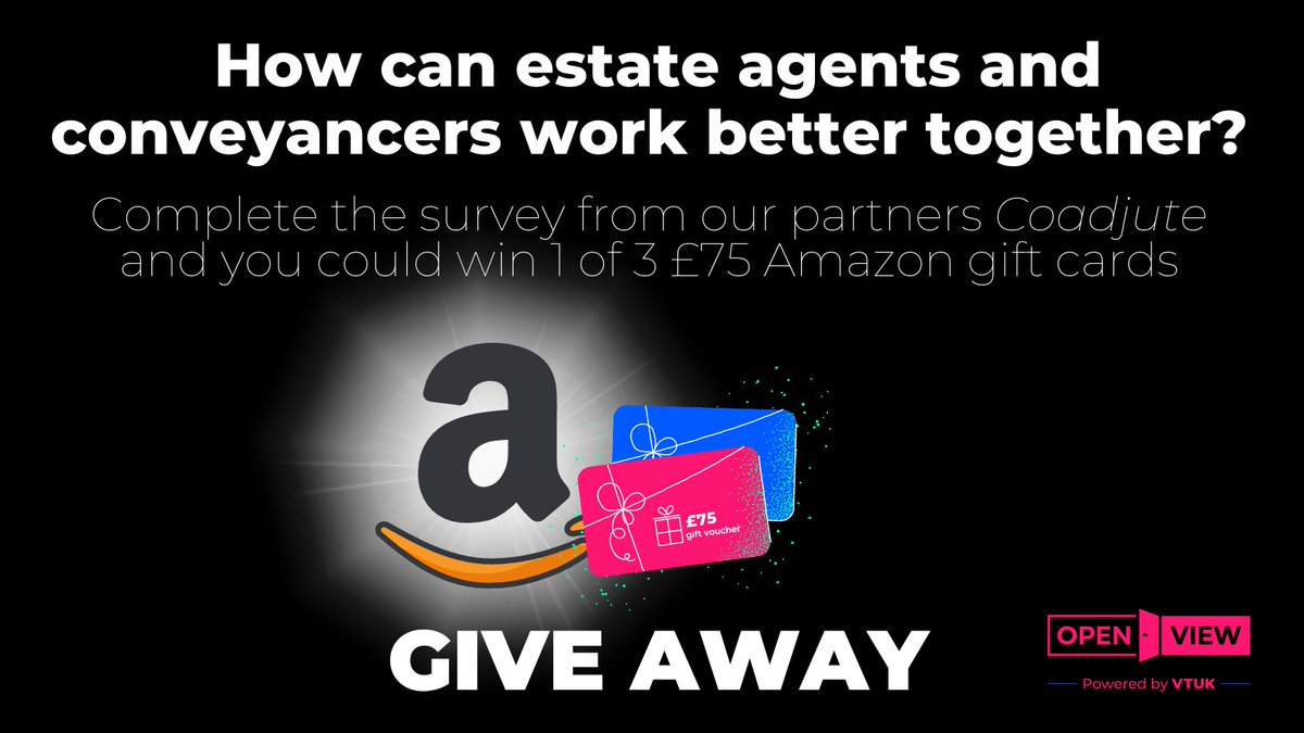 ❓How can estate agents and conveyancers work better together? ❓ 👉 Complete the survey from our partners @coadjute and go into the draw to win 1 of 3 £75 #Amazon gift cards. 🌐 ow.ly/WsjV50IWZSM #lettingagents #ukproperty #lettingsbusiness #smallbusinessownerlife