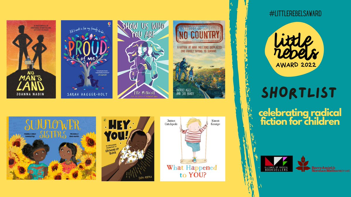 ⚡️⚡️⚡️ On behalf of the Alliance of Radical Booksellers we are totally thrilled to announce the 2022 Shortlist for the Little Rebels Award for Radical Children’s Fiction. Congratulations, all! ⚡️⚡️⚡️