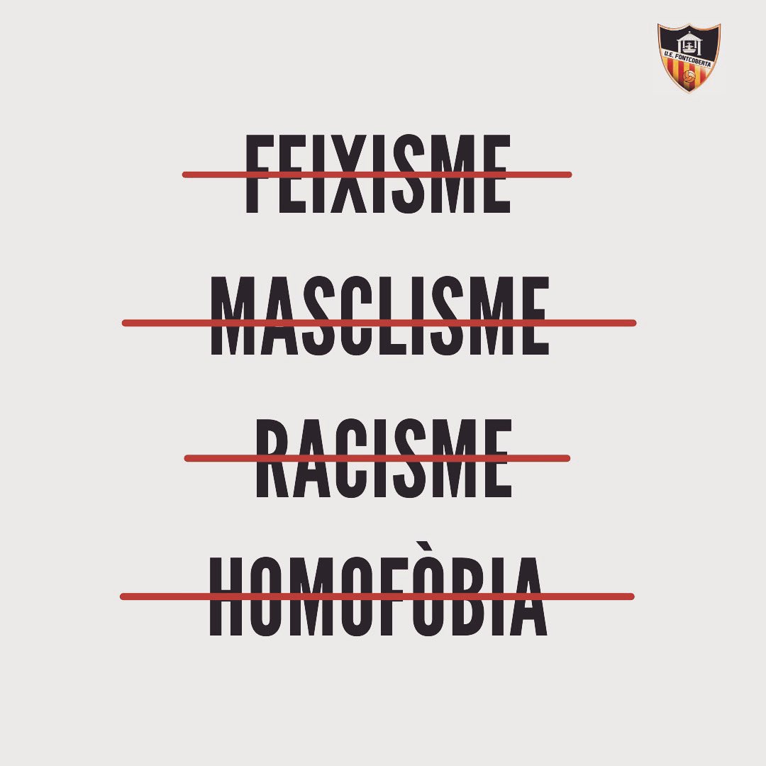 uefontcoberta's tweet photo. La UE Fontcoberta volem fer un pas endavant!

El passat setembre el @CEEuropa va fer un comunicat en el qual es declarava oberta i públicament un club antifeixista, antimasclista, antihomòfob, antiracista i antibullying. Des de Fontcoberta, volem afegir-nos a aquesta declaració. https://t.co/8OpQrWl7Yv