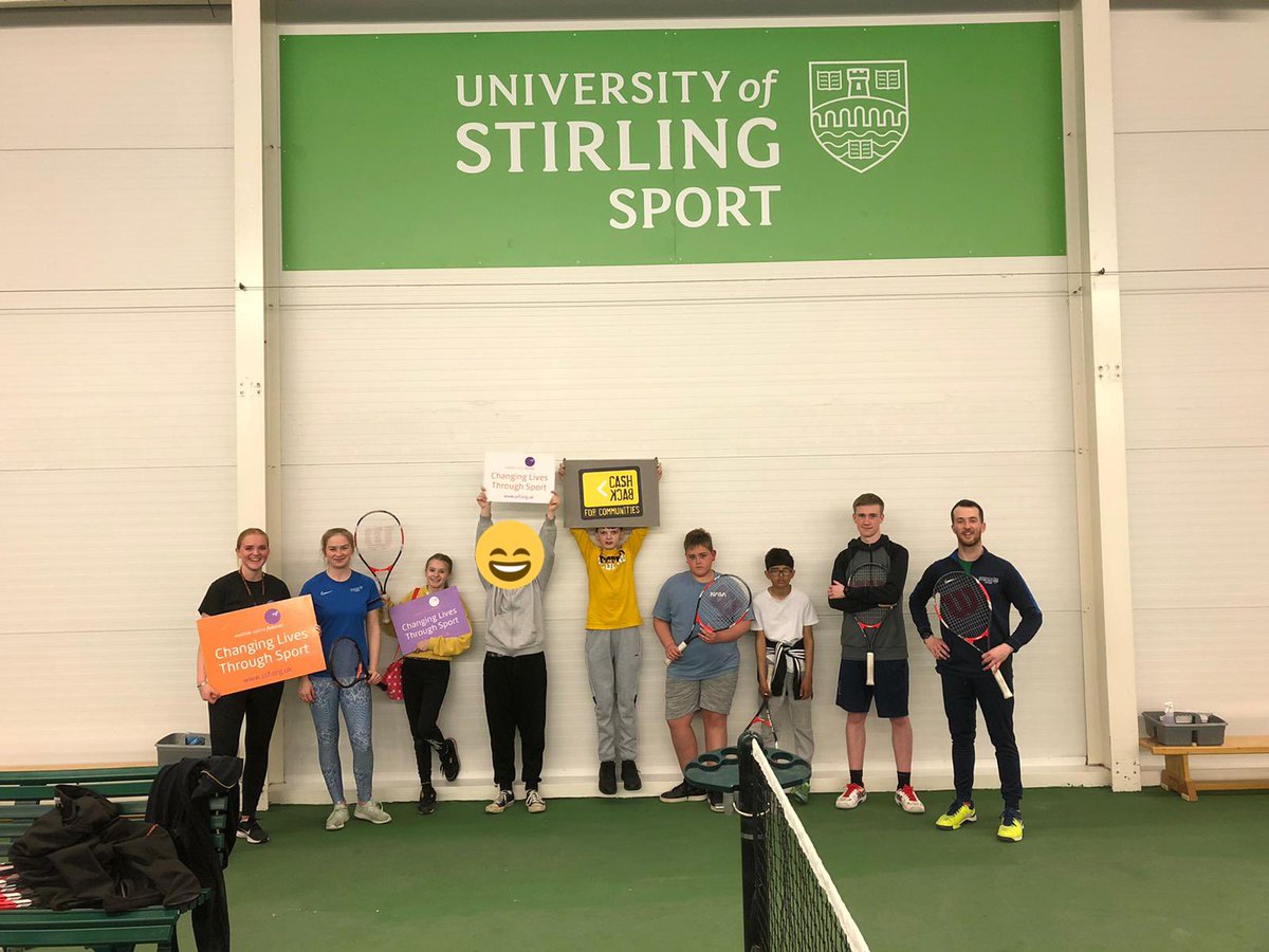 Nic_McD98's tweet photo. A2G Stirling tried a bit of tennis last night at @StirUni 🎾
The young people all got involved and pushed themselves out of their comfort zone. Thanks to Graeme and the team for a great session 😁 @SSF_2000 @SAMHtweets @comicrelief @CashBackScot #ChangingLivesThroughSport https://t.co/891lIcSJn2