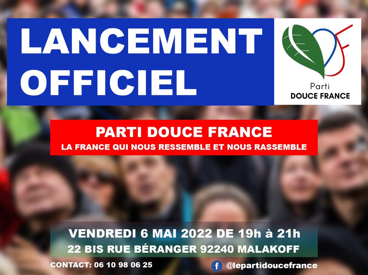 PartiDouceFr_'s tweet photo. 🎉Bonjour,
Nous vous attendons nombreux ce vendredi pour le lancement officiel de notre parti. Inscrivez-vous sur le lien qui suit :

https://t.co/mmxwU6ZTAp https://t.co/muexNT42Os