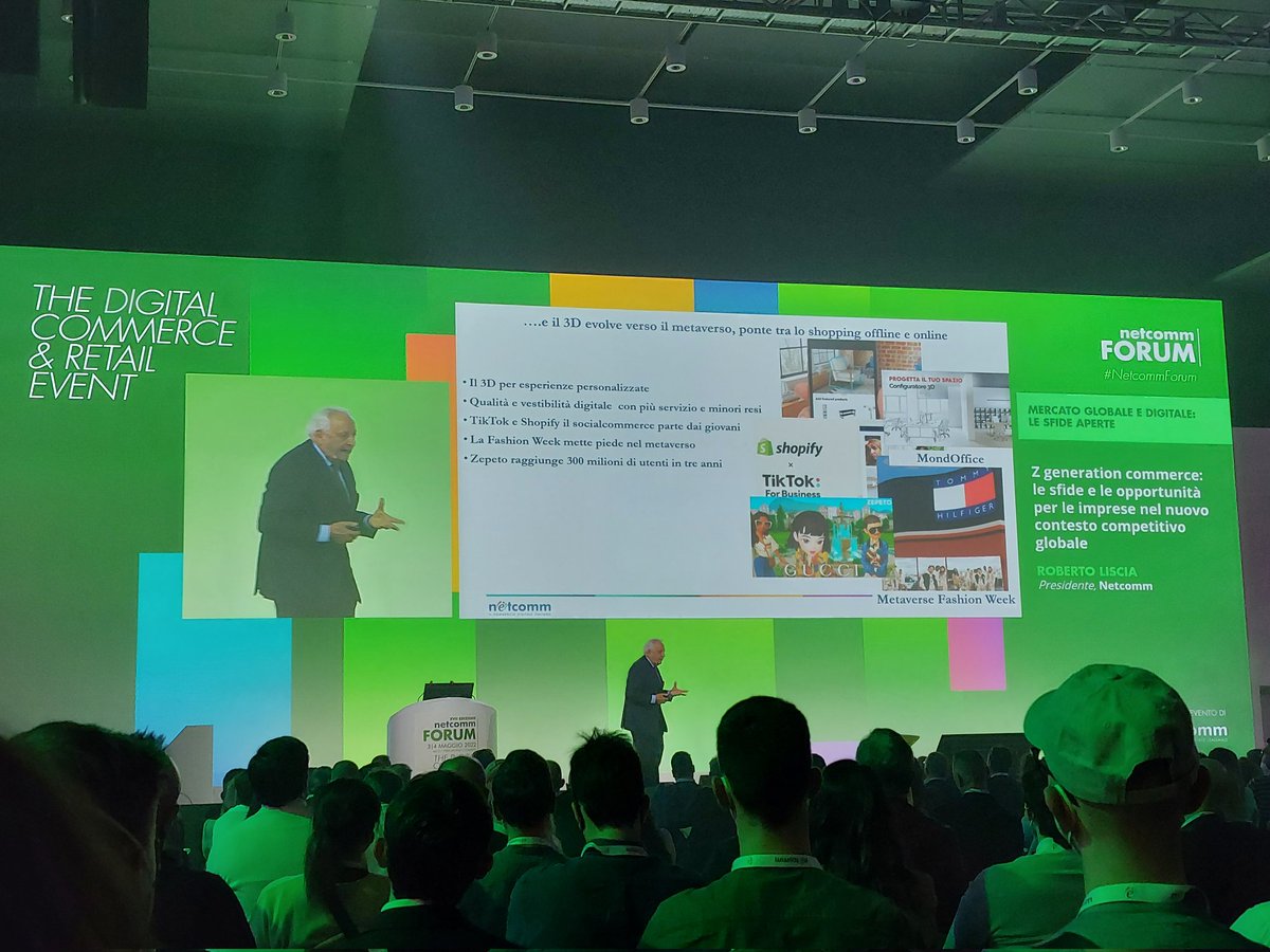 LucaCassetti's tweet image. @Robliscia, @ConsNetcomm President: "#Ecommerce is looking for new sources of consumer engagement: live commerce, social commerce, augmented commerce, meta commerce. #Retail is reacting and embracing #digitalisation: the shop 'goes' to the client, groceries in 10 minutes..."